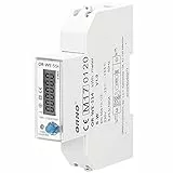 Orno LCD digitaler Wechselstromzähler 1-Phasen-Stromzähler mit RS485 Port und MID Zertifikat, 100A Energieverbrauch