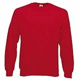 Fruit of the Loom Herren, Sweatshirt, Raglan Sweatshirt L,Rot - Rot