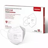 CRAZYCHIC - 10x FFP2 Maske Weiß Atemschutzmaske - Staubschutzmaske - Mundschutzmaske 5 Lagen - EN149:2001+A1:2009 Schutzmaske Hohe Filtration Maske - Hygienisch Einzelverpackt