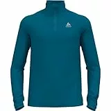 Odlo Herren Langarm Shirt mit Reißverschluss Berra Light, Saxony Blue, S