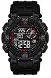 Timex UFC Herren-Chronographen-Armbanduhr 50mm, schwarz, Kunstharz-Armband, TW5M53700