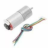 wosume Encoder Getriebemotor, DC 12V Encoder Getriebemotor Drehzahlminderungsmotor für Roboter RC Auto DIY Motor Spielzeug(1000RPM)