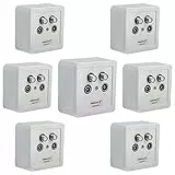 Premium X 7X PX4 Satdose 4-Fach Enddose Twin Antennendose Class A Sat Dose 2X Sat 1x Radio 1x TV Aufputz Unterputz