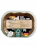 FRITZTOWN Backpapier für Heißluftfritteuse Ninja Dual | 100 Blatt 21,5x14 cm Rechteckig | Air Fryer Backpapier Pergamentpapier | Kompatibel mit Ninja AF300EU AF400EU SL400EU AF500EU