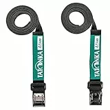 Tatonka Packriemen Easy Strap 18mm / 1,5m (2 Stück) - Zwei Spanngurte mit Metallschließe - 1,8 cm breit und 150 cm lang - Zur Volumenregulierung oder zum Befestigen von Ausrüstung