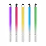 HUATEEN Stylus Pen,5 Stück Tablet Touchscreen Stift Eingabestift Hohe Empfindlichkeit 2 in 1 Touch Stift für Handy Gummi Stylus Touch Pen Stift für Tablet Handy Stift