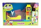 Simba 105952629 – Bloxies Fahrzeug Spielset, mit Press and Go Funktion, 12cm, 2-in-1 Ladestation und Snack Automat, 1 Bloxie-Figur, ab 3 Jahren