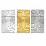 LK Trend & Style Zigarettenetui 3er-Set, Zigarettenbox für 100 mm King Size (20er-Schachtel), Kunststoff in Metallic-Optik, Farben Silber Gold Grau, kompakt & leicht, Klappdeckel, ca. 112 × 62 × 29 mm