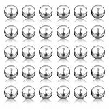 NUWIQ Edelstahl Gartenkugel, 30 Stück Edelstahl Blickball, 10 mm Durchmesser,Gartenkugel, Spiegelpoliert Hohlkugel, Reflektierende Gartenkugel, für Hausgarten Ornament Party Dekoration