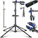 KESSER® Fahrradmontageständer Profi 50kg - 360° drehbar für E-Bike, Mountainbike & Fahrrad, höhenverstellbarer Reparaturständer, mit Werkzeugablage, Tragetasche & Schnellspanner Blau