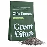 GreatVita Chia Samen 1kg – Naturbelassen, reich an Omega-3 & Ballaststoffen | Ideal für Smoothies, Joghurt, Salate, Backen, Chia-Pudding & Brei