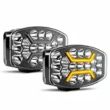 CO LIGHT 2PC 10 Zoll LED Fernscheinwerfer 12/24v,150W 180° Justierbar Arbeitsscheinwerfer IP69 Wasserdicht ECE weiß Amber Zusatzscheinwerfer Auto für LKW, Traktor,4x4, ATV, Boot