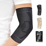 Tennisarm Bandage für Damen/Herren - Kompression Ellenbogenbandage für Tennisarm, Golferarm, Sport, Gym - Ellenbogen Bandage Tennisarm Rechts/Links für Arthritis, Sehnenentzündung, Schwarz, L