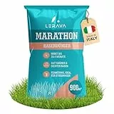 LERAVA® Rasenlangzeitdünger Marathon (900 m²) – Frühjahrsdünger Rasen mit Langzeitwirkung – NPK-Dünger für dichten, vitalen Rasen – Kontrollierte Nährstoffabgabe bis zu 3 Monate
