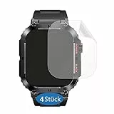 Frgnie 4 Stück Schutzfolie Kompatibel für GaWear Smartwatch K57 Folie, HD Flexible PET Displayschutzfolie Kompatibel für EIGIIS/LIGE/SUNKTA/LaNikar 1,96' Smartwatch Herren