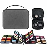 Enbagold Uhrenarmband Organizer Tasche, Erweiterbar Uhrenarmband Aufbewahrungstasche Hält 40 Riemen, Wasserdicht Nylon Watch Armband Aufbewahrung für Uhrenarmband und Uhrenarmband-Pins (Grau)