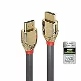LINDY 37601 - HDMI-Kabel 2.1 Gold Line High Speed 1 Meter mit Ethernet, 10k@120Hz HDMI 2.1 3D 1080p HDCP 2.3 120Hz 144Hz HDR ARC CEC ATC, ATC-getestet, TV OLED, Monitor, Xbox, Blu-Ray, Soundbar