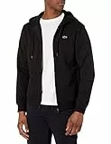 Lacoste Herren Sport Langarm Fleece Full Zip Hoodie Sweatshirt, Schwarz/Schwarz, Medium