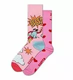 Happy Socks 2-Pack Super Mom & Hearts Socks (DE/NL/SE/PL, Numerisch, 36, 40, Regular, Regular, MEHRFARBIG)