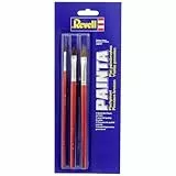 Revell Flächenpinsel-Set I 3-teilig I Modellbau I Mehrfarbig I Large I Ideal für größere Flächen und Detailarbeiten I Praktisches Pinselset für Modellbauprojekte