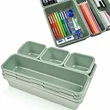 Optiwerk Schubladen Organizer, Pastellgrün, Schubladeorganizer, Drawerorganizer, Make Up-Organizer Schublade Schrankorganizer Bad, Badezimmer Box, Schminktischorganizer, Ordnungsboxen