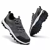 CYRUWOSH Herren Schuhe Traillaufschuhe Sportschuhe Laufschuhe Trekking Wanderstiefel Turnschuhe Outdoor-bereit Ultralight Dämpfung Belüftung Schuhe Komfort Durch Grau 45