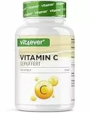 vit4ever Vitamin C gepuffert - 365 Kapseln - Hochdosiert mit 1000mg Vitamin C - Pflanzlich fermentiert (pH-neutral, säurefrei, magenschonend) - Vegan