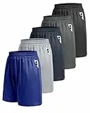 Sportliche Herren-Shorts, schnelltrocknend, Basketball-Shorts mit Taschen, für Laufen, Freizeit, Sportbekleidung, 5 Stück