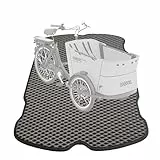 EVA Drive Premium Schutzmatte für Babboe Curve | Lastenrad Fußmatten Teppiche | Lastenrad Zubehör | mit Einfassung | Farbe Grau