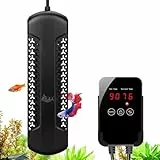 AQQA Aquarium Heizung,800W Tauch Aquarium Heizstab mit Externem LED Thermostat Controller,Einstellbare Heizer für Aquarium,Überhitzungsschutz,für 300-870L Süßwasser Salzwasser