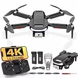 B15 Drohne mit Kamera 4K, Faltbarer Quadcopter mit Brushless Motor, RC FPV Drone für Anfänger & Erwachsene, 36 Min Flugzeit (2 Akkus), Wegpunktflug, 3D-Flip, unter 249g, C0-Klassifizierung