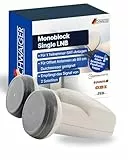 Schwaiger Monoblock Single LNB I Low Noise Blockconverter für 1 Teilnehmer I für den Empfang von 2 Satelliten I witterungsbeständig & robust für störungsfreien SAT-Empfang I Satellitenschüssel-Zubehör