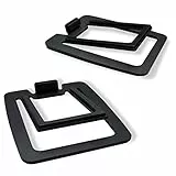 Sanyun SW601 Metall Desktop Lautsprecher Ständer für 3inch Lautsprecher, geneigte Steeal für Computer PC Tischmonitor Lautsprecher, schwarz (Paar)