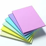 KIFZM Riesige Klebepads, 15,2 x 20,3 cm, Pastellfarben, 203 mm x 152 mm, 50 Blatt/Block, 6 Blöcke für Radiergummis, Präsentationen, Werkstätten, Werkzeuge