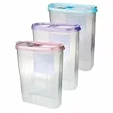 Bestgoodies Vorratsdosen mit Deckel (3er Set - Mix) 2,8 Liter, Luftdicht Schüttdose BPA frei lebensmittelecht, Vorratsbehälter Set - Müslispender