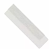 Grevosea 5D-Diamant-Mallineal,diamond Malerei schablone 50 Fächer,Diamant-Zeichenlineal,DIY Edelstahl,Punktemalerei,Werkzeuge für runde Voll- und Teilbohrungen, Kreuzstich(16cm, 400 Löcher)