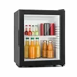 Klarstein Kühlschrank, Mini Kühlschrank mit Glastüre, Mini-Kühlschrank für Getränke, Snacks & Kosmetik, Kühlschrank Klein & Leise, Verstellbare Ablagen, Kleiner Skincare Kühlschrank 5-15°C, 23L