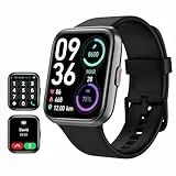 Tensky Smartwatch Herren mit Telefonfunktion 1,85' Damen Smart Watch Alexa Integrierte 3ATM, 110+ Sportmodi, Schrittzähler Herzfrequenz Schlaf SpO2 Fitnessuhr 350mAH für Android iOS