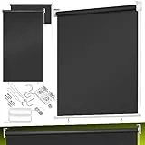 KESSER® Senkrechtmarkise Vertikalmarkise Balkonmarkise 160 x 240 cm Sichtschutz Sonnenschutz Seitenrollo Beschattung, Balkonrollo Stabil und wetterbeständig, für Balkon, Terrasse, Garten, Anthrazit