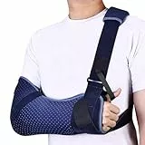 Willcom Armschlinge Schulter, Schulterstütze mit Taillengurt für Männer und Frauen, Arm Schlinge für Rotatorenmanschettenriss, Hand, Handgelenk, Ellenbogen nach der Operation(Rechts, L, 102-130CM)