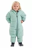 first instinct by killtec FIOW 32 MNS ONPC Overall/Schneeanzug in Daunenoptik mit Kapuze, stahlmint, 98-104