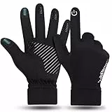 Touchscreen Handschuhe Herren Damen Winter/Herbst Fahrradhandschuhe Winddichte Winterhandschuhe Sporthandschuhe Unisex Elastisch Leicht Laufhandschuhe mit Anti-Slip für Radfahren, Laufen, Fahren (M)