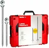 fischer L-Boxx PowerFast II, 1.801-teiliges Schraubeneset, Spanplattenschrauben mit Senkkopf, Innenstern TX, Voll- und Teilgewinde, für eine schnelle und flexible Verarbeitung, inkl. ProfiBit Set