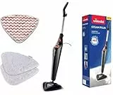 Vileda Steam Plus Dampfreiniger mit PowerPad und 2 Mikrofaser-Ersatzpads | Hygienischer Bodenreiniger für Fliesen, Laminat & Parkett | Aufheizzeit: 15 Sekunden | Comfort-Pack