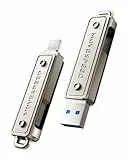 MOVE SPEED 128GB USB Stick – Dual-Laufwerk Typ C + USB 3.2 Stick mit 400 MB/s, Hochgeschwindigkeits Externe SSD Kompatibel mit Thunderbolt 4 für iPhone16 Serie, Android Phone, MacBook/Pro/Air und mehr