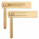 2 Stück Holzratsche Geräusche Maker, Holz Spinning Ratsche, Krachmacher, Holz Rassel Ratsche, Musikinstrument für Kinder, für Spiele Parteien Veranstaltungen, Sportveranstaltungen