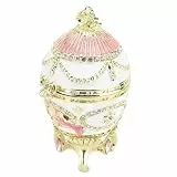 ZJchao Schmuckkästchen Im Ei-Stil, Emaillierter Schmuck-Organizer, Emaillierter Schmuckkästchen, Emaillierter Schmuck-Organizer Im Eier-Stil, Schmuckkästchen mit Scharnier, Emaillierter