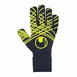 uhlsport Fußball Torwarthandschuhe Prediction Absolutgrip HN Fit, 10, Marine/weiß/Fluo gelb