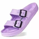 SAGUARO Hausschuhe Herren Damen Leicht Elastisch Pantoletten Klassisch Badschuhe Unisex Erwachsener Sandalen, Violett 40