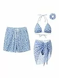 PATPAT Passende Badeanzüge für Paare – Spaghettiträger-Bikini-Set oder Badehose, Badeanzug, hawaiianische Strand-Bademode